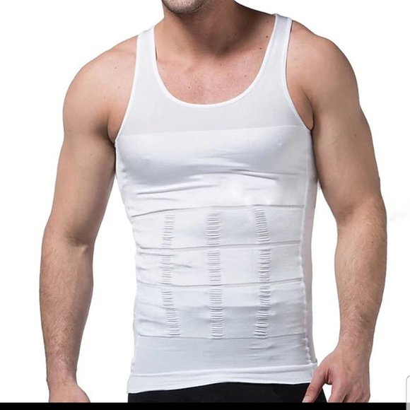 Men's Slimming Body Shaper Waist Trainer Vest Gym Tops Belly Compression Shirt - Picture 9 of 9